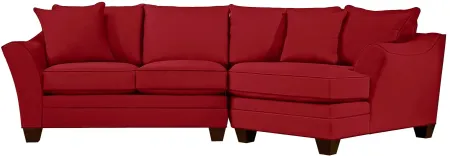 Foresthill 2-pc. Right Hand Cuddler Sectional Sofa in Suede So Soft Cardinal by H.M. Richards