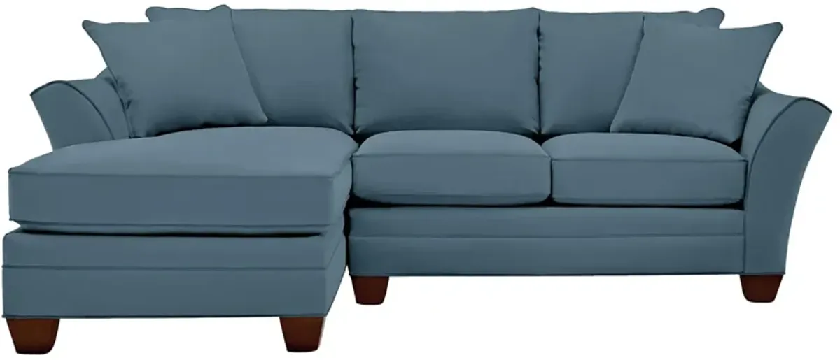 Foresthill 2-pc. Left Hand Chaise Sectional Sofa in Suede So Soft Indigo by H.M. Richards