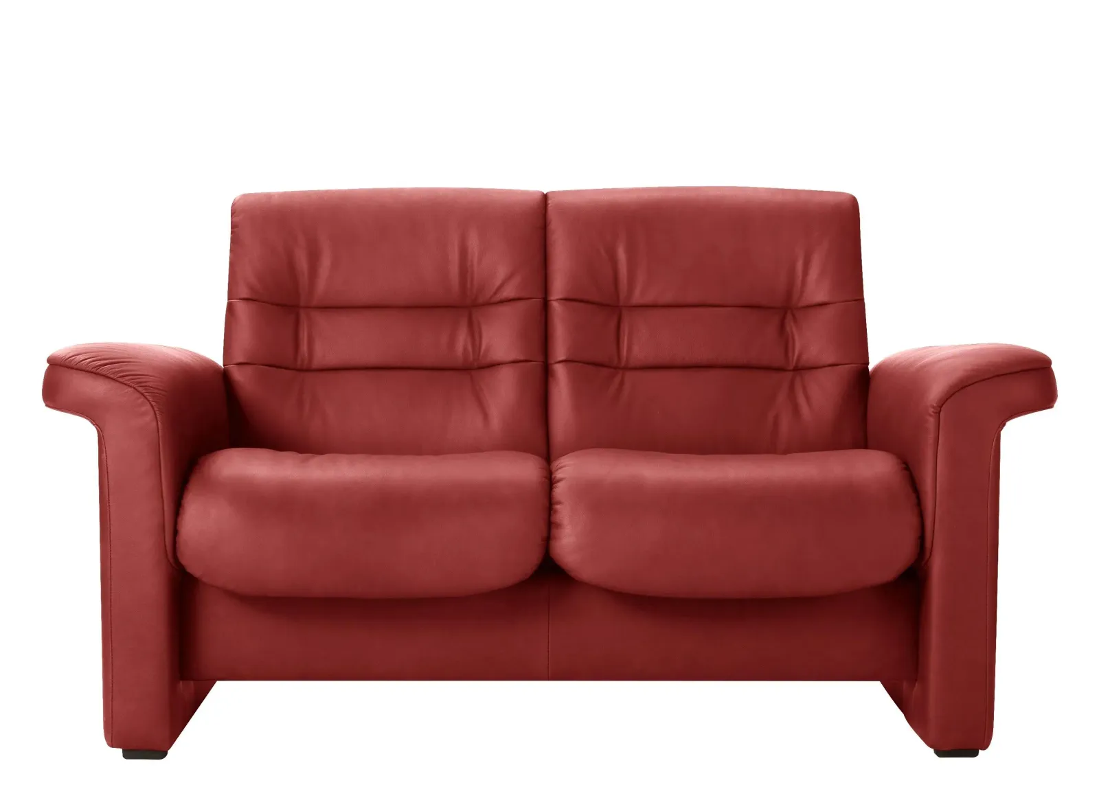 Stressless Sapphire Leather Reclining Low-Back Loveseat in Paloma Henna by Stressless