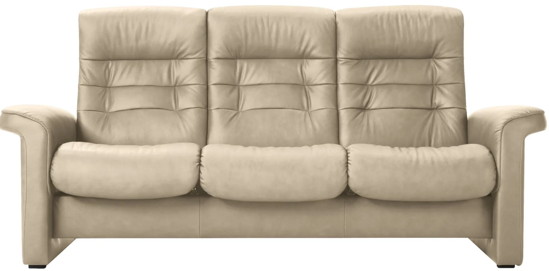 Stressless Sapphire Leather Reclining Sofa in Paloma Light Grey by Stressless