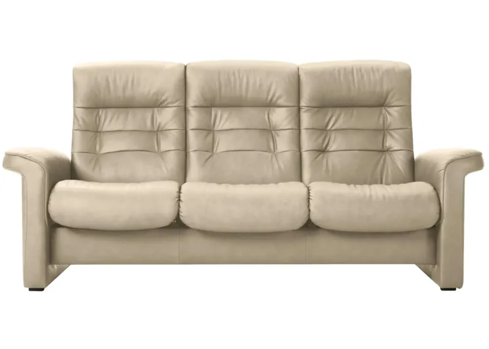 Stressless Sapphire Leather Reclining Sofa in Paloma Light Grey by Stressless