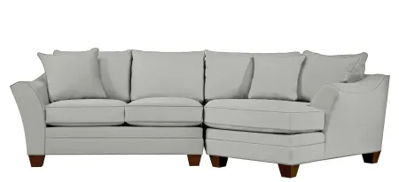 Foresthill 2-pc. Right Hand Cuddler Sectional Sofa in Suede So Soft Platinum by H.M. Richards