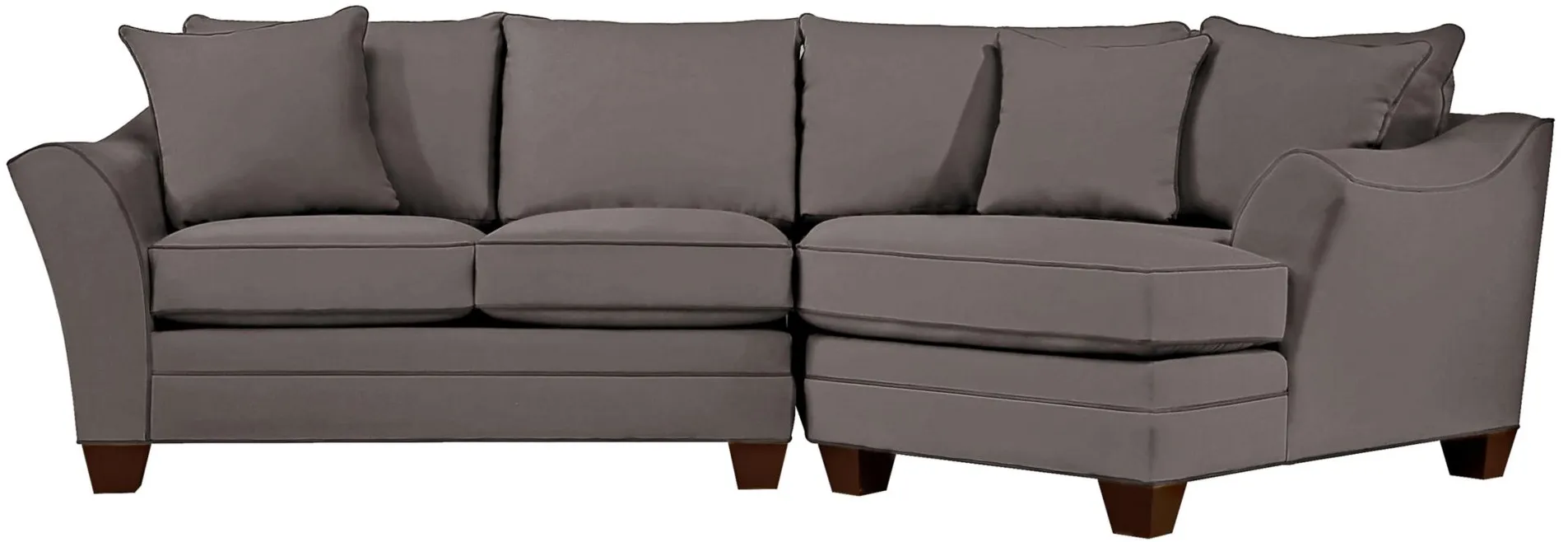 Foresthill 2-pc. Right Hand Cuddler Sectional Sofa in Suede So Soft Slate by H.M. Richards