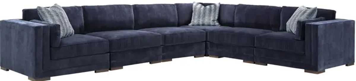 Remmi 6-pc. Sectional in Amici Indigo by Jonathan Louis