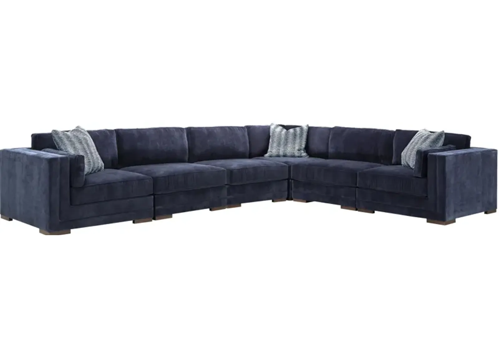 Remmi 6-pc. Sectional in Amici Indigo by Jonathan Louis