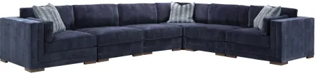 Remmi 6-pc. Sectional in Amici Indigo by Jonathan Louis
