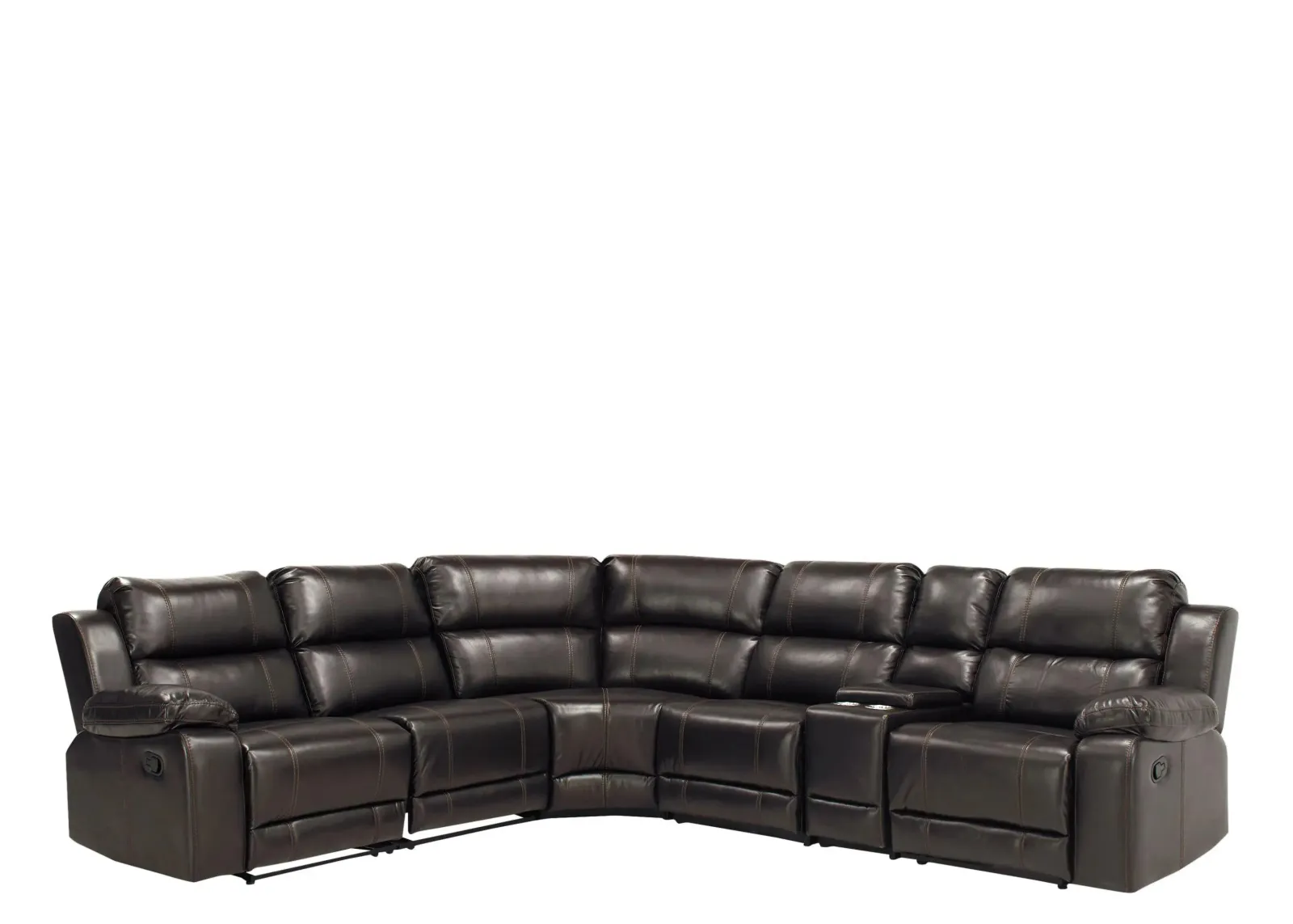 Kerridon 6-pc. Reclining Sectional in Brown by Bellanest