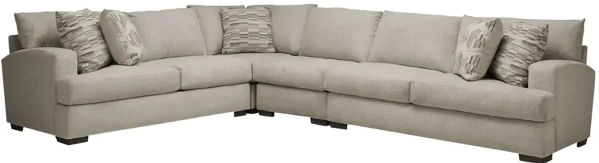 Haley 4-pc. Sectional in Haley Ivory by Style Line