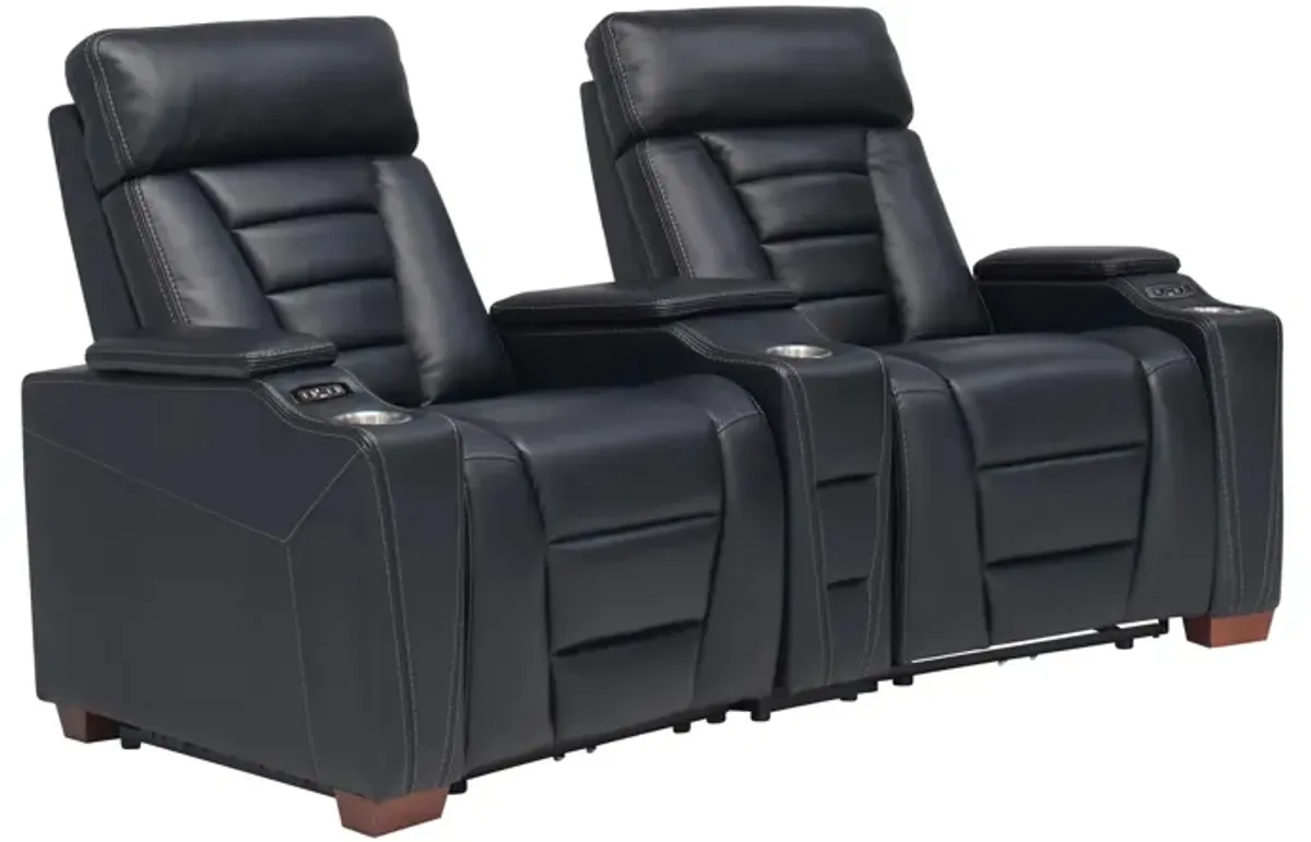 Edison 2-pc. Curved Power Home Theater Sectional