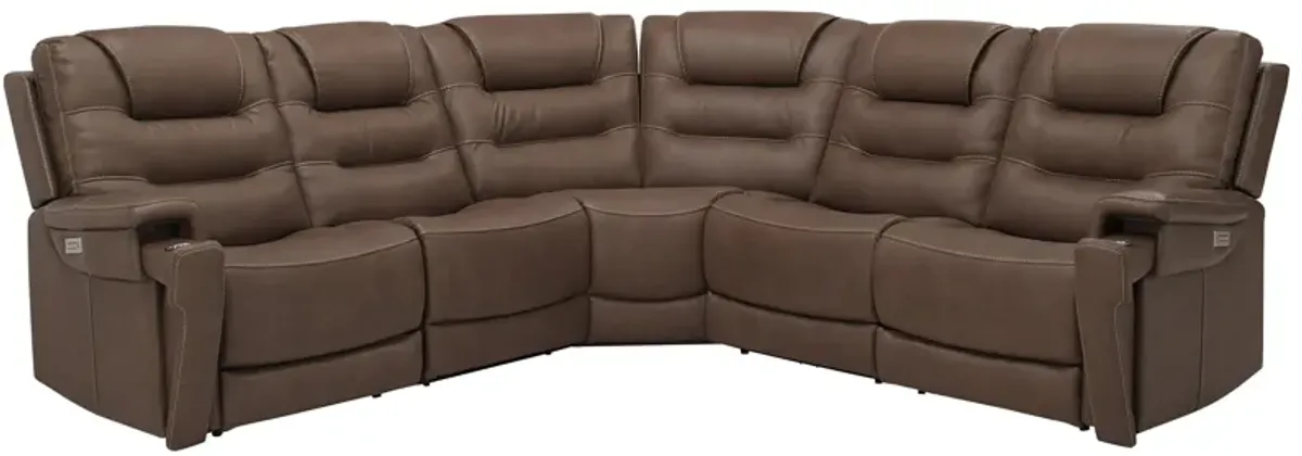 Danbury 5-pc. Power Sectional w/ Power Headrest and Lumbar Support