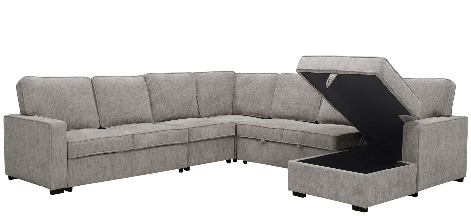 Ryle Chenille 5pc. Sectional w/ PopUp Sleeper