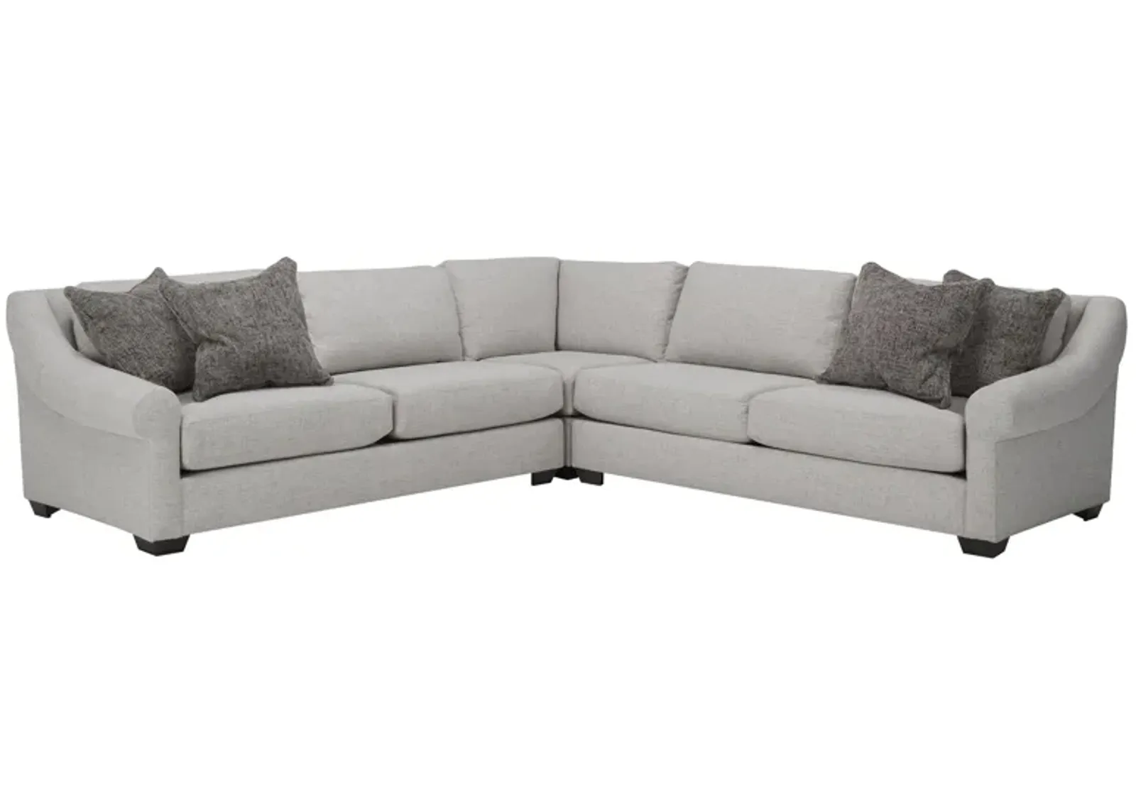 Thatcher 3-pc. Sectional in Gray by Alan White