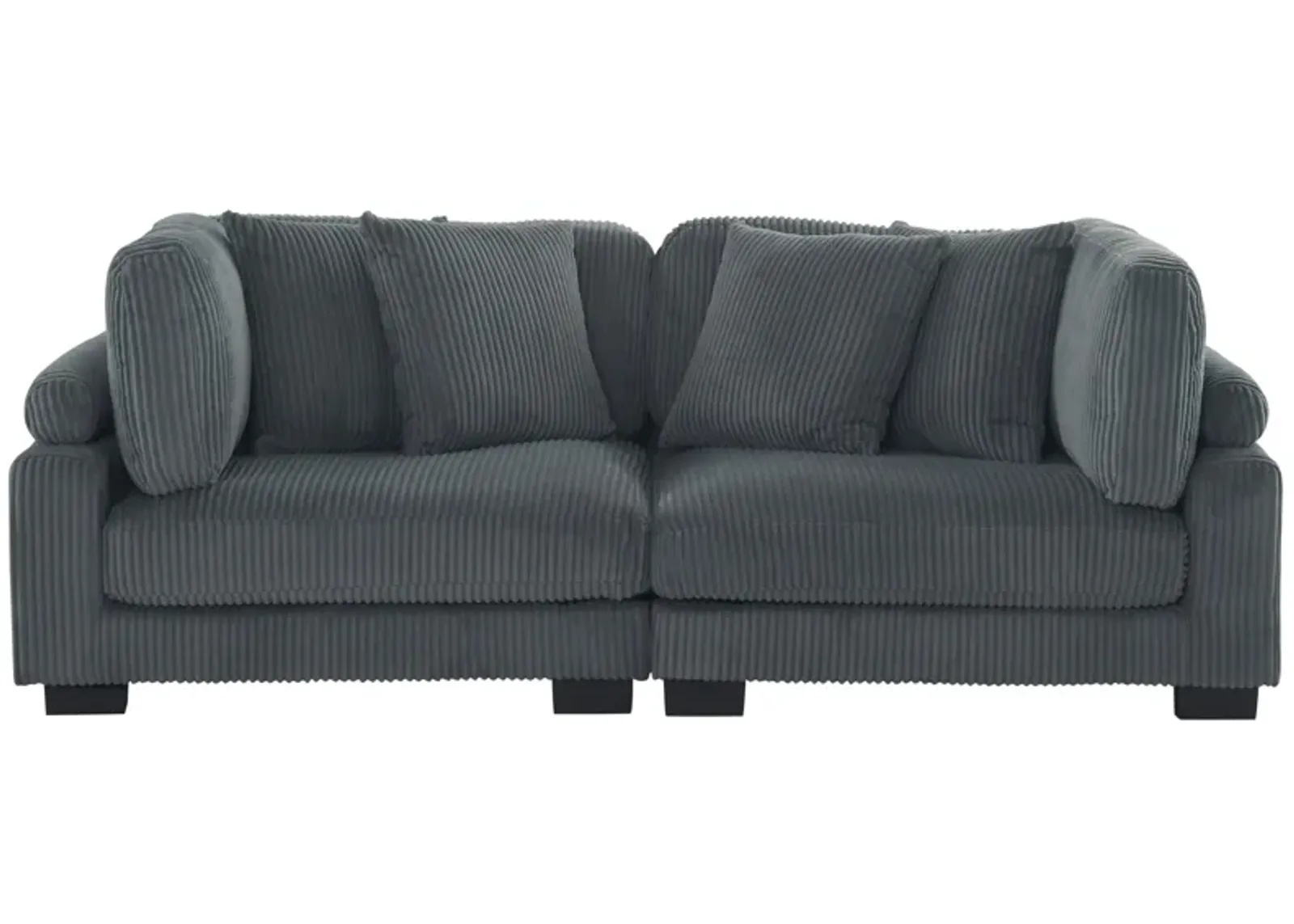 Maverick 2-pc. Loveseat in Corduroy Gray by Bellanest