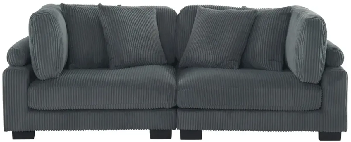 Maverick 2-pc. Loveseat in Corduroy Gray by Bellanest