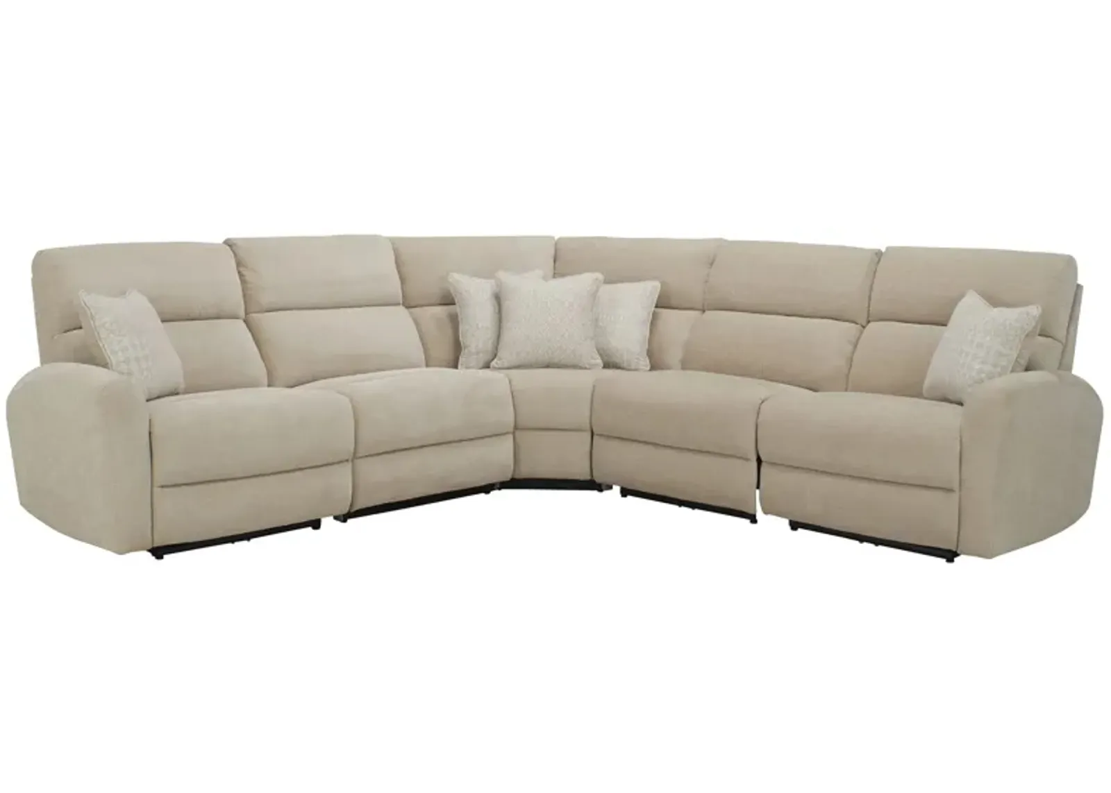 Fletcher 5-pc. Power Sectional w/ Power Headrests in Shambala Porcelain by Bellanest