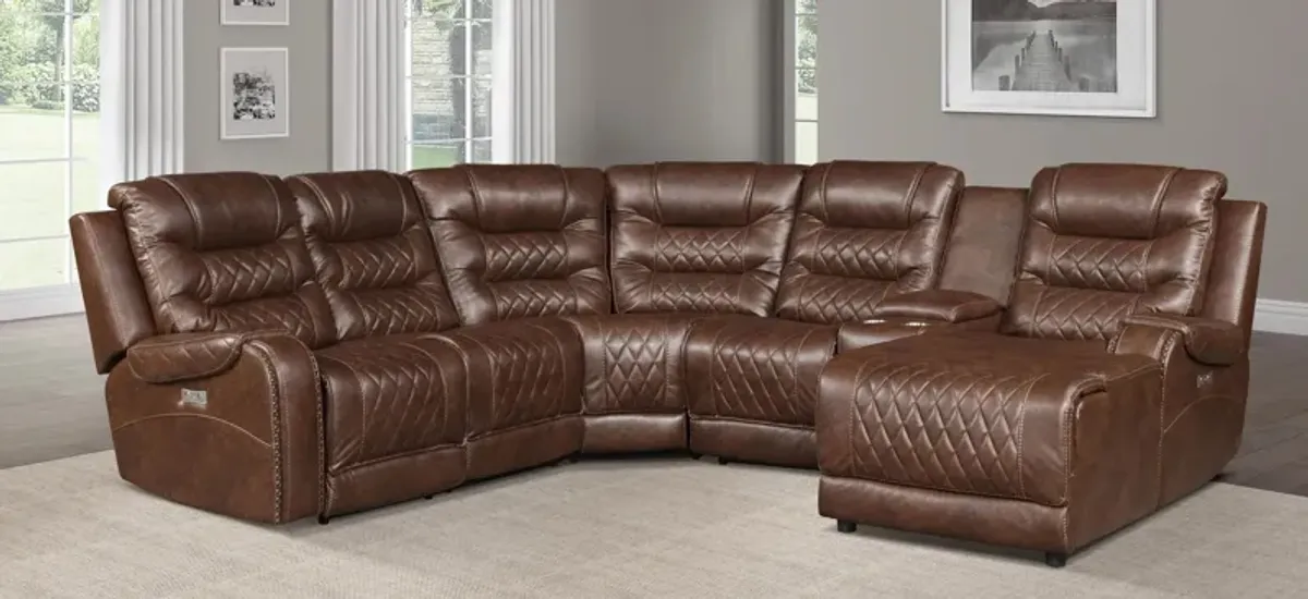 Greenway 6-pc. Modular Power Reclining Sectional Sofa W/ Chaise