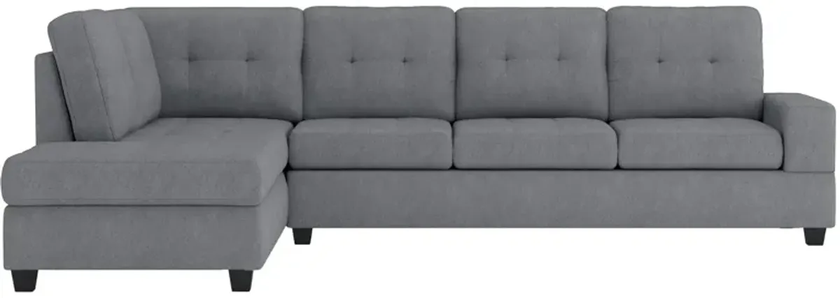 Hedera 2-pc. Sectional Sofa in Dark Gray by Homelegance