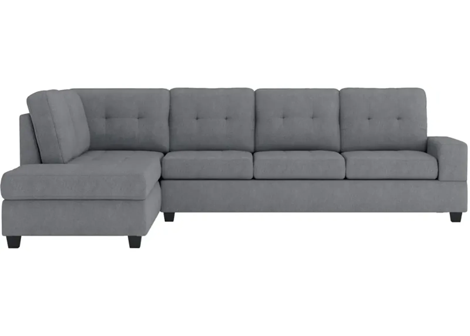 Hedera 2-pc. Sectional Sofa in Dark Gray by Homelegance