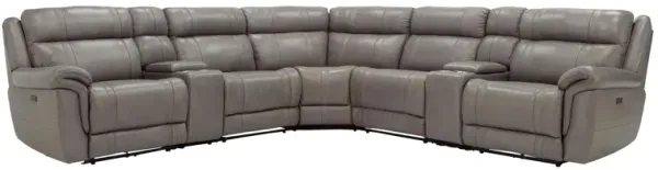 Ridgewood 7-pc. Leather Power-Reclining Sectional Sofa