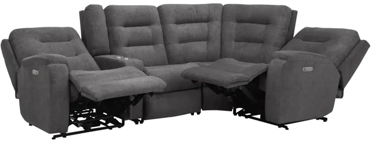 Halenbeck 5-pc. Triple Power Sectional