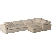 Puff Slipcover 6-pc. Sectional in Tan by Sunset Trading