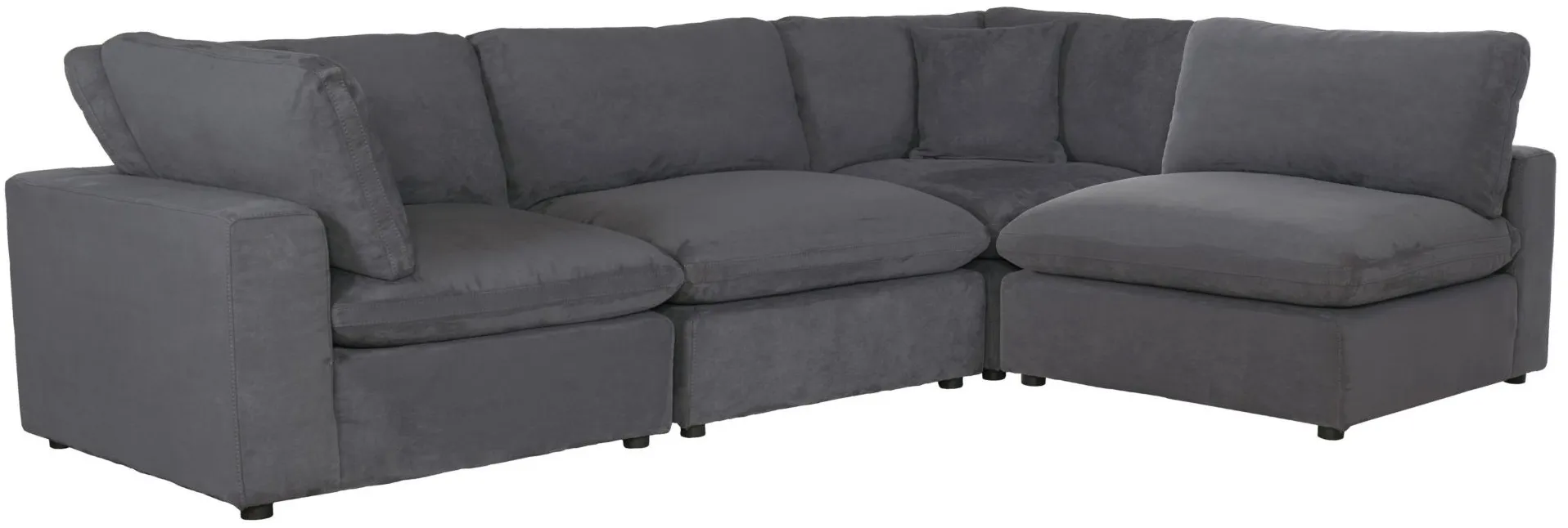 Swallowtail 4-pc Modular Sectional Sofa in Gray by Homelegance