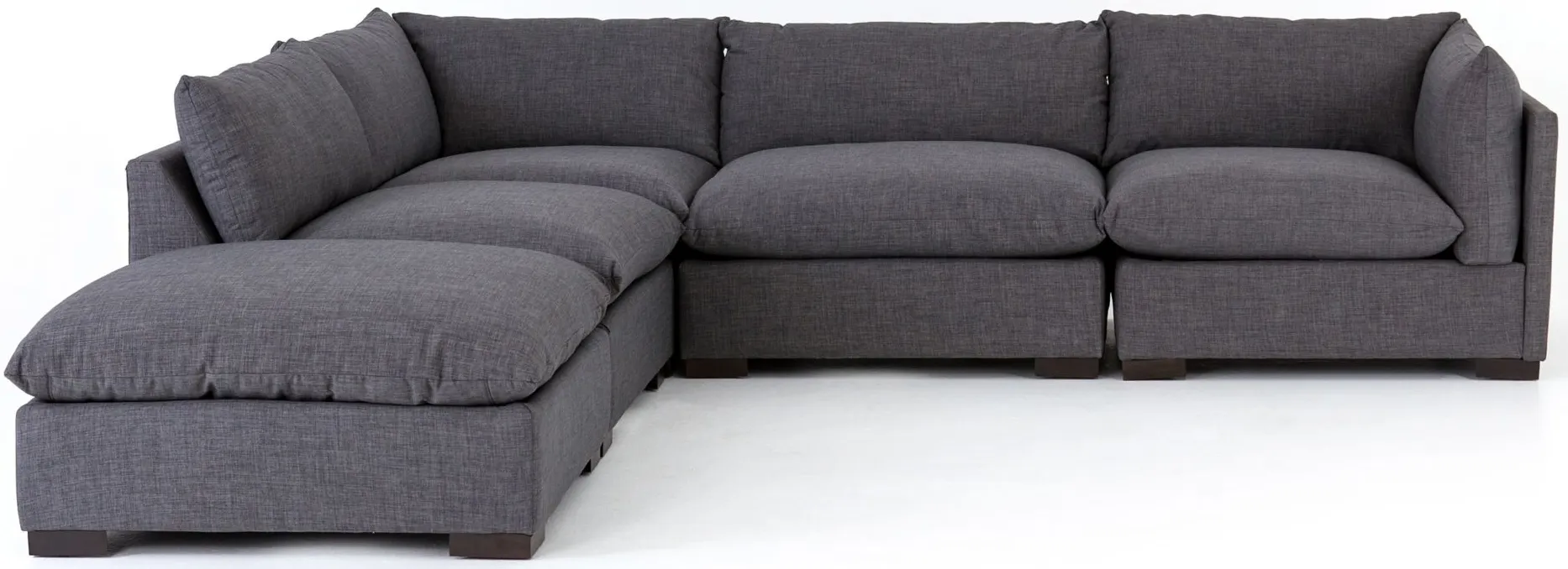 Westwood 5-pc. Modular Sectional Sofa in Bennett Charcoal by Four Hands
