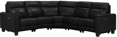 Ace 5-pc. Power Sectional in Black by Bellanest