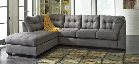 Desmond II Microfiber 2-pc. Sectional in Gray by Ashley Furniture