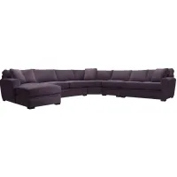 Artemis II 5-pc. Left Hand Facing Sectional Sofa in Gypsy Eggplant by Jonathan Louis