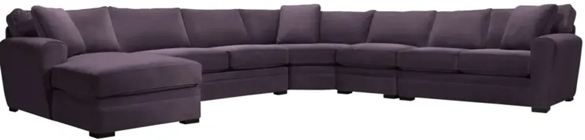 Artemis II 5-pc. Sectional in Gypsy Eggplant by Jonathan Louis