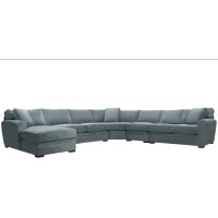 Artemis II 5-pc. Left Hand Facing Sectional Sofa in Gypsy Blue Goblin by Jonathan Louis