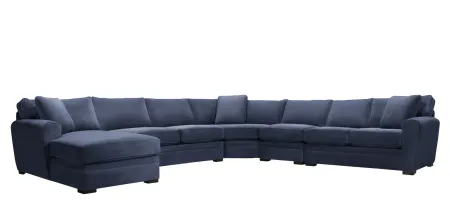 Artemis II 5-pc. Left Hand Facing Sectional Sofa in Gypsy Navy by Jonathan Louis