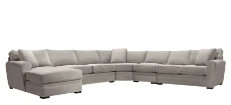 Artemis II 5-pc. Left Hand Facing Sectional Sofa in Gypsy Platinum by Jonathan Louis