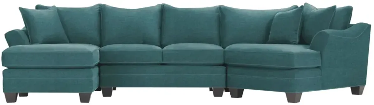 Foresthill 3-pc. Left Hand Facing Sectional Sofa in Santa Rosa Turquoise by H.M. Richards