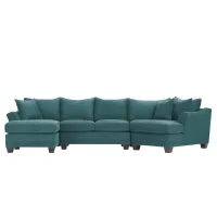 Foresthill 3-pc. Left Hand Facing Sectional Sofa in Santa Rosa Turquoise by H.M. Richards
