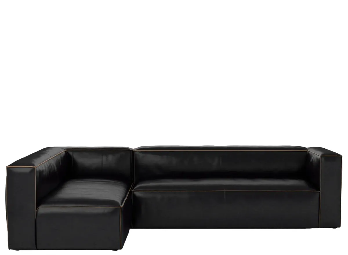 Nolita 2-pc. Modular Sectional Sofa in Rider Black by Four Hands