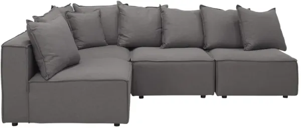 Loris Chenille 4-pc. Pit Sectional