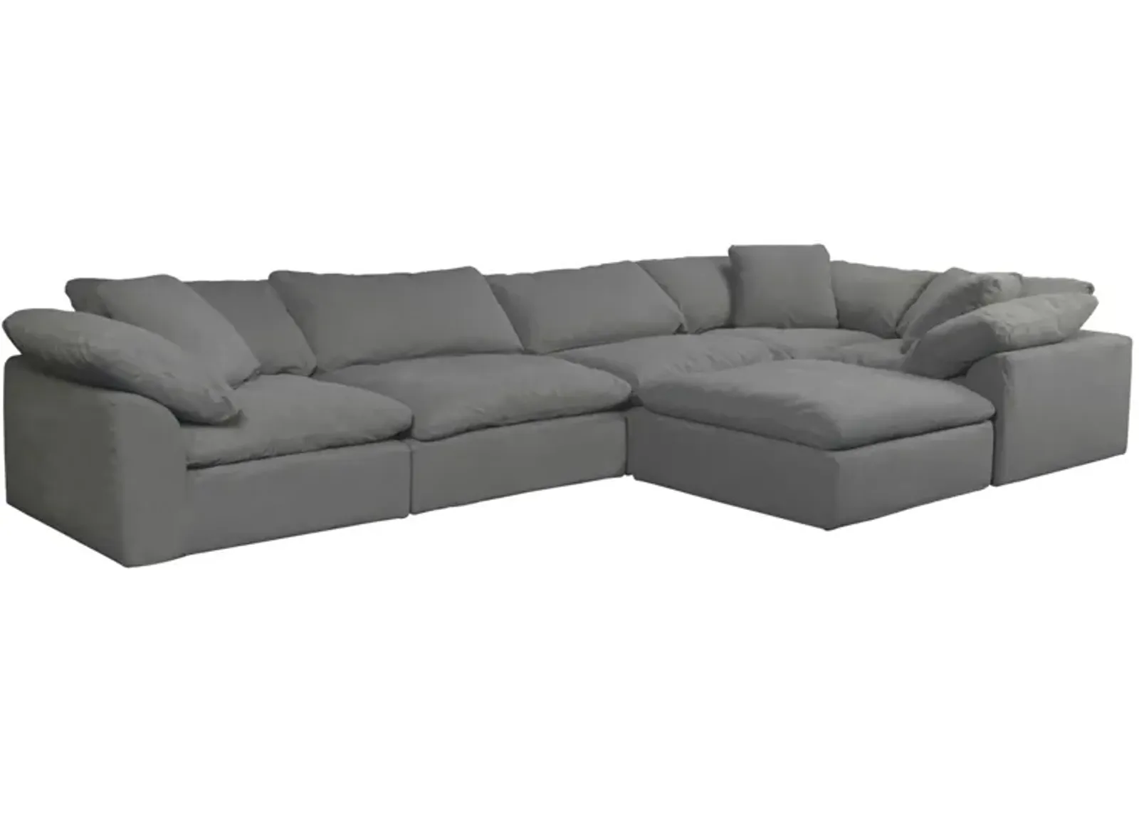 Puff Slipcover 6-pc. Sectional in Gray by Sunset Trading