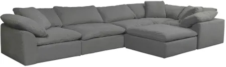 Puff Slipcover 6-pc. Sectional in Gray by Sunset Trading