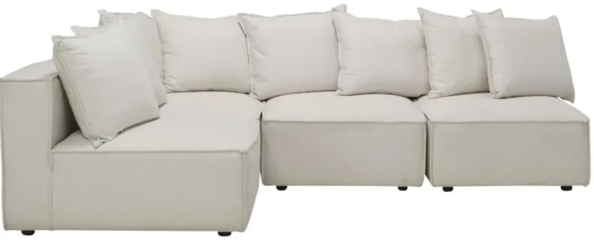 Loris Chenille 4-pc. Pit Sectional