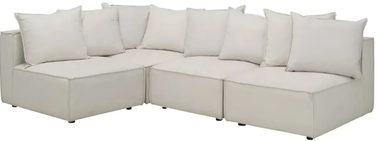 Loris Chenille 4-pc. Pit Sectional