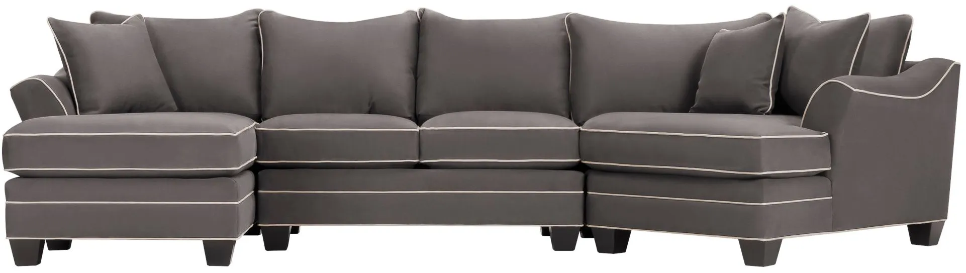 Foresthill 3-pc. Left Hand Facing Sectional Sofa in Suede So Soft Slate by H.M. Richards