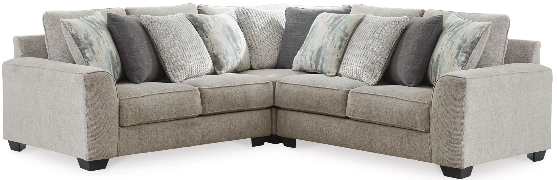 Ardsley 3-Piece Sectional in Pewter by Ashley Furniture