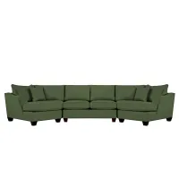 Foresthill 3-pc. Symmetrical Cuddler Sectional Sofa in Suede So Soft Pine by H.M. Richards