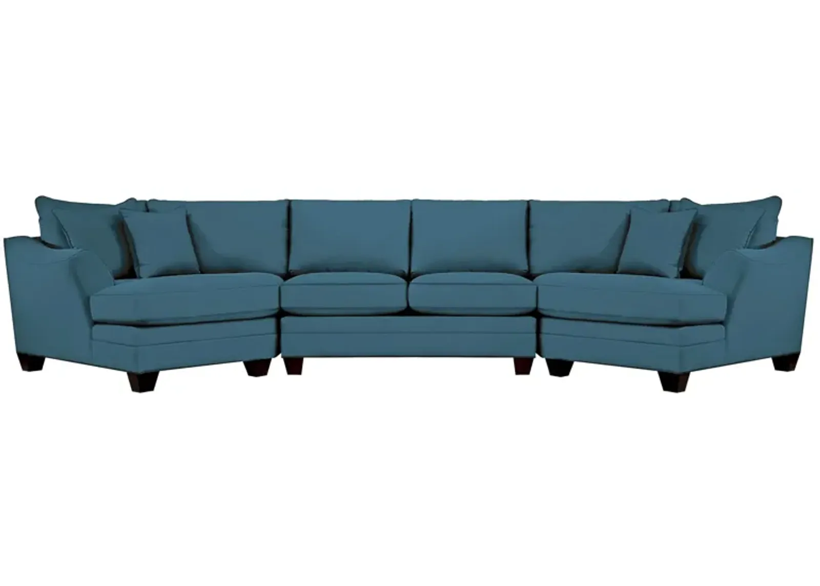 Foresthill 3-pc. Symmetrical Cuddler Sectional Sofa in Suede So Soft Lagoon by H.M. Richards