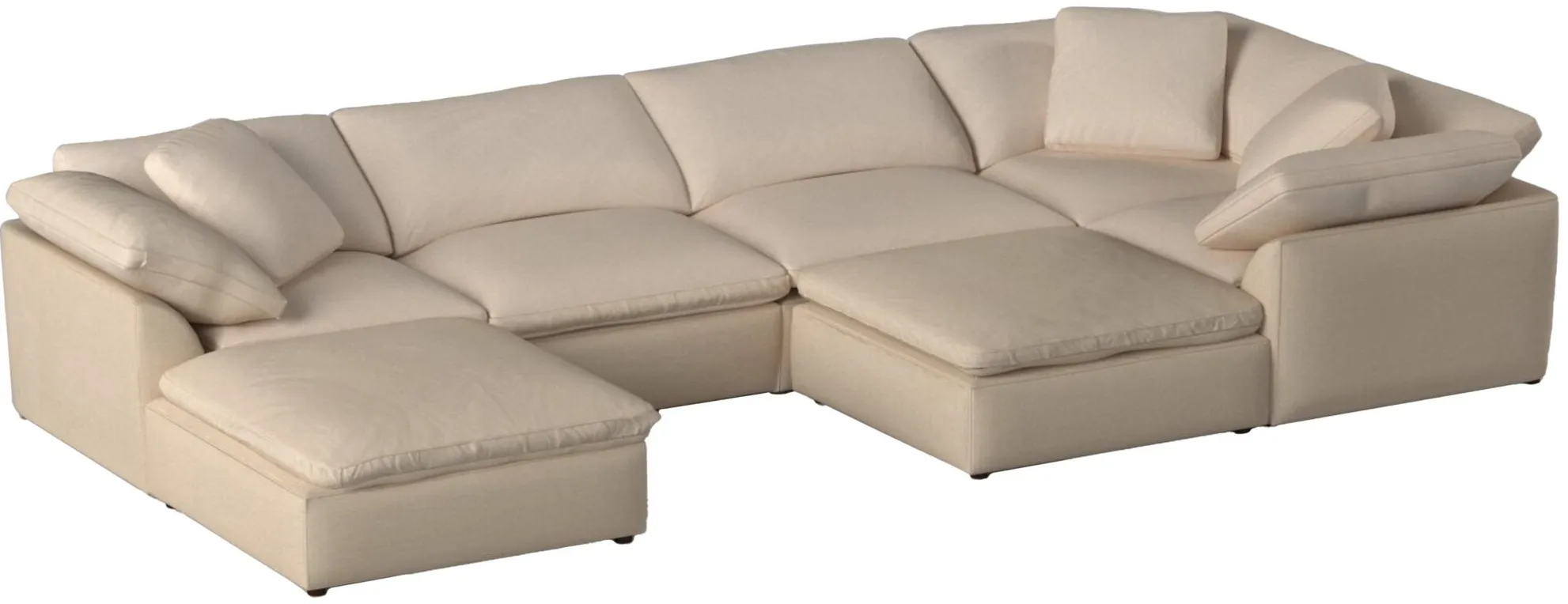 Puff Slipcover 7-pc. Sectional in Tan by Sunset Trading