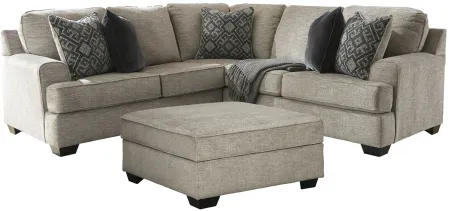 Bovarian 2-Piece Sectional with Ottoman in Stone by Ashley Furniture