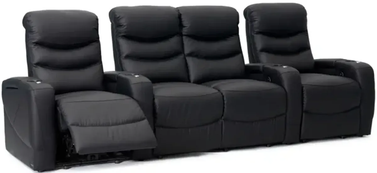 Majestic 4-pc. Leather Power-Reclining Sectional Sofa