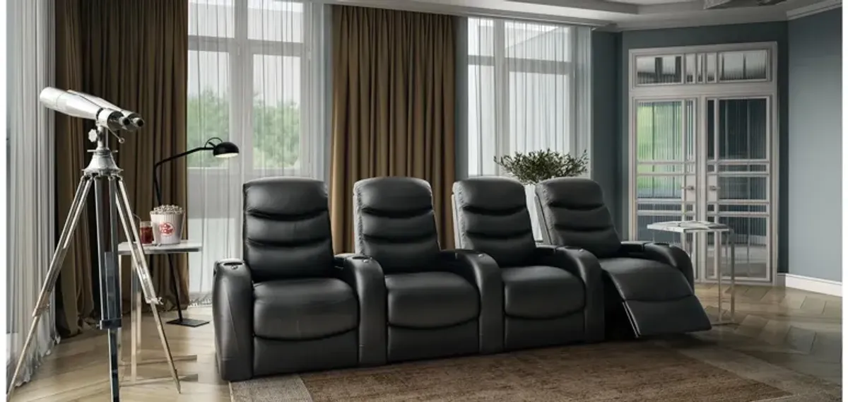 Majestic 4-pc. Leather Power-Reclining Sectional Sofa